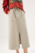 Casual Straight Split Skirt