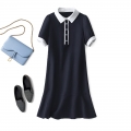 Contrast Collar Dress